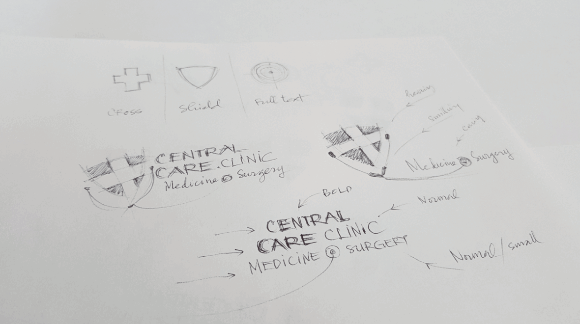 Central Care Clinic logo design